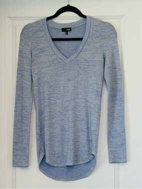 Wilfred FREE Pullover Blue Heathered Lightweight VNeck L/S Size S